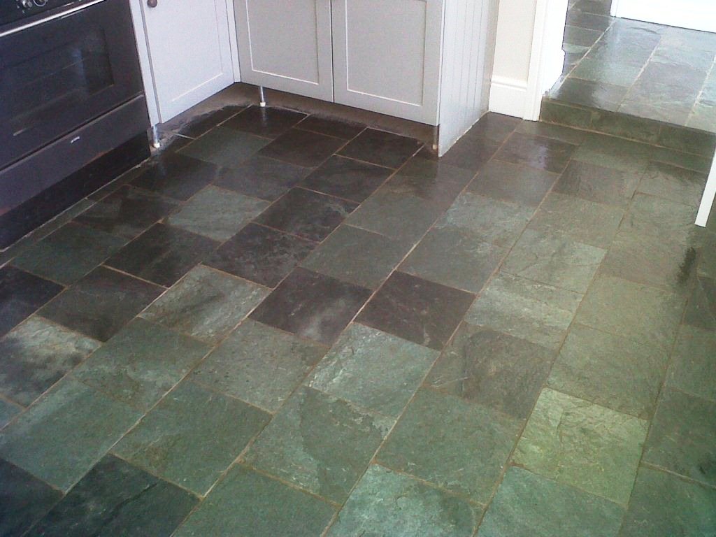 Slate Floor After Cleaning