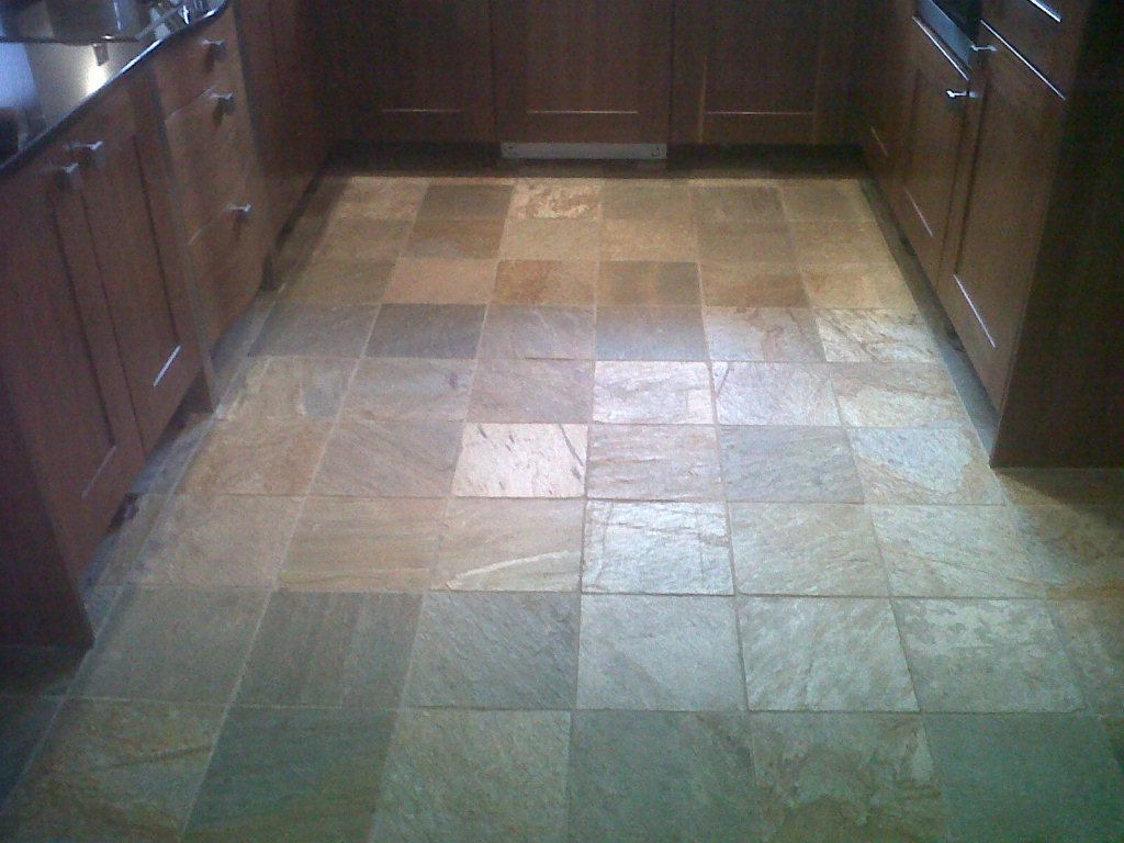 Slate Floor Before Cleaning