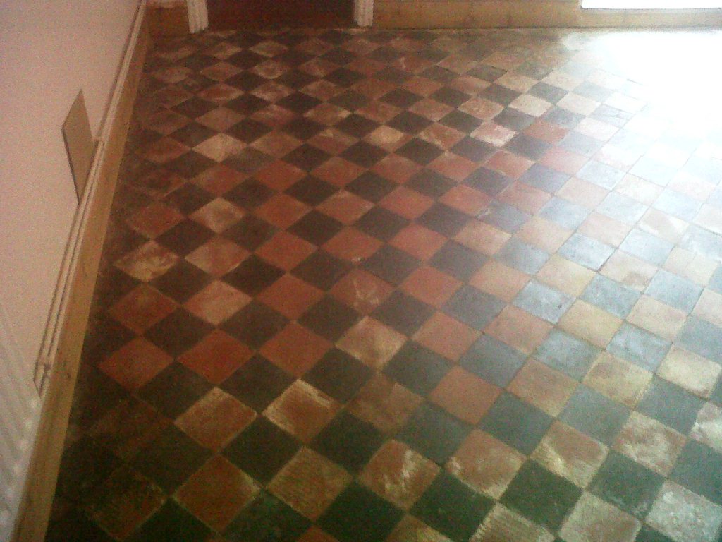 Quarry Tiles Before Cleaning