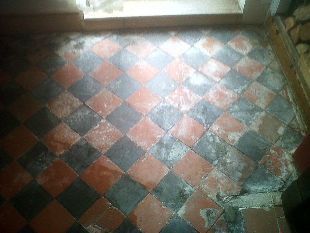 Quarry Tiles Before Cleaning