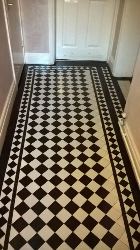 Victorian Tiled Floor After Cleaning in Stoke-on-Trent