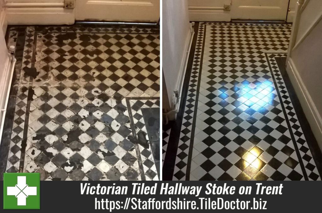 Renovating a Victorian Tiled Hallway floor in Stoke on Trent