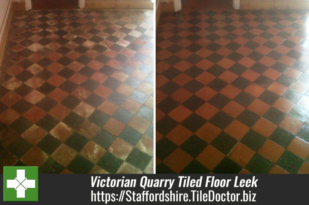 Victorian Quarry Tiled floor Restored in Leek