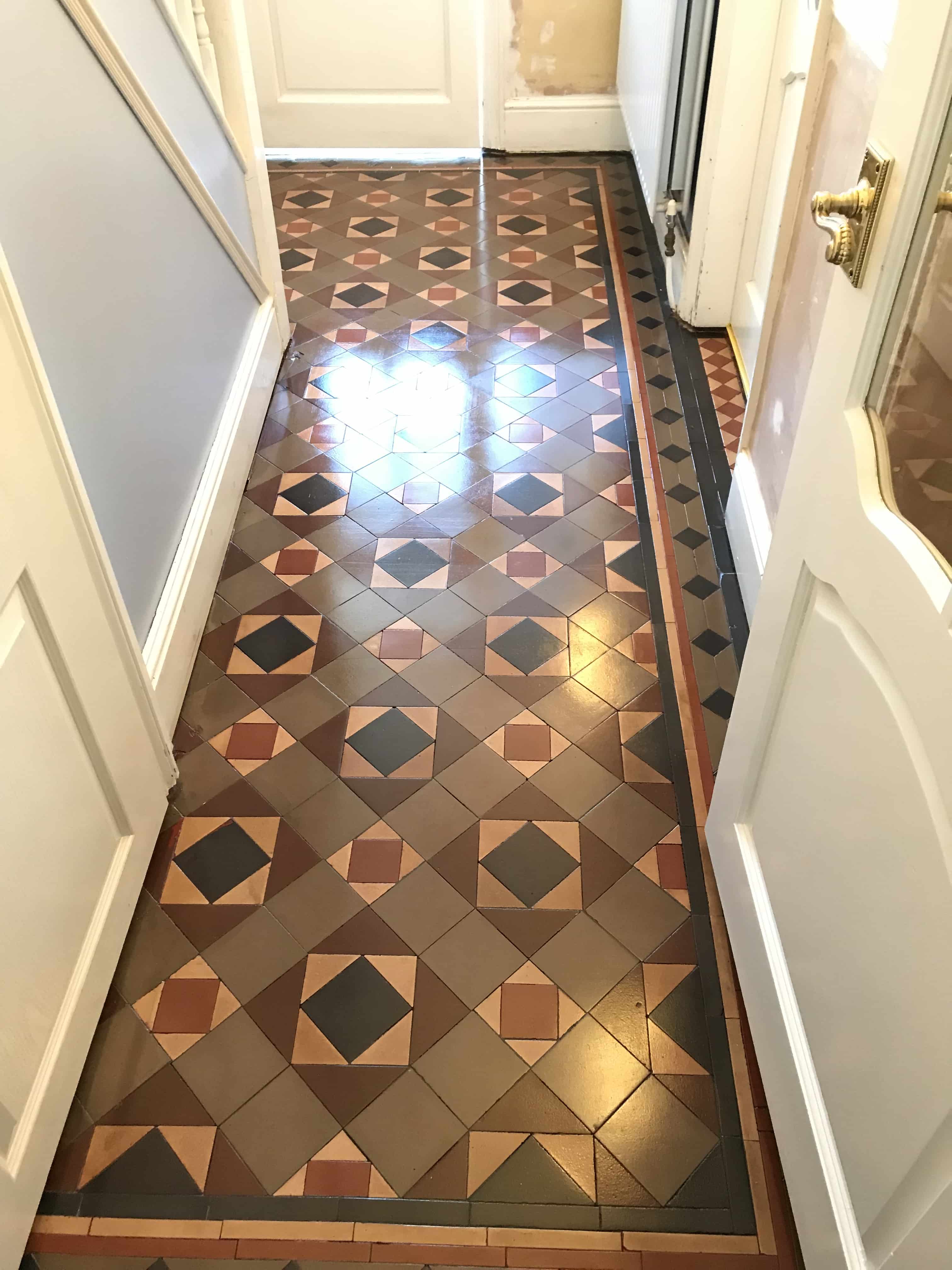 Laminate Covered Victorian Tiled Hallway Restoration In Stafford Tile