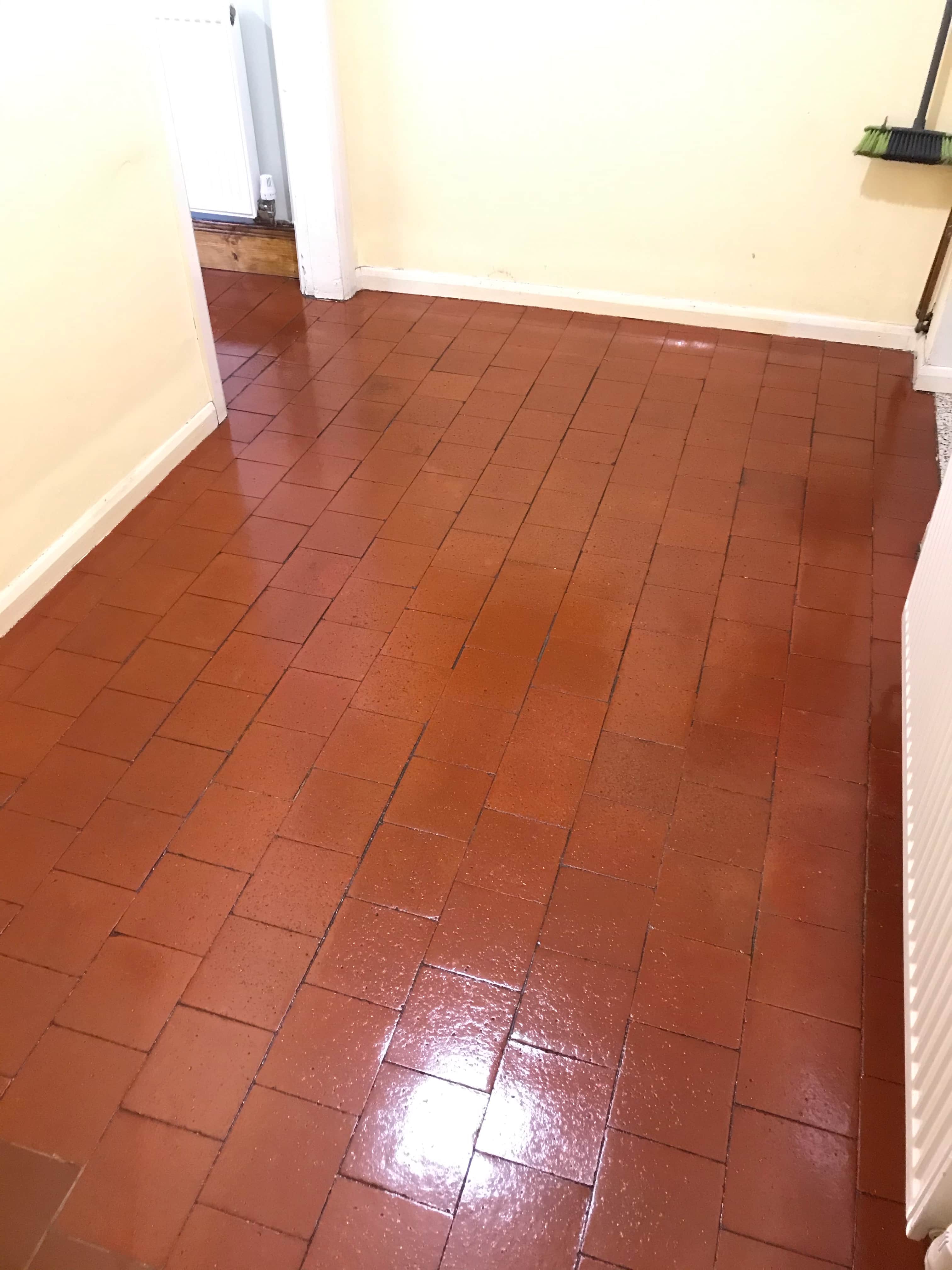 Quarry Tile Floor After Cleaning Sealing Stafford