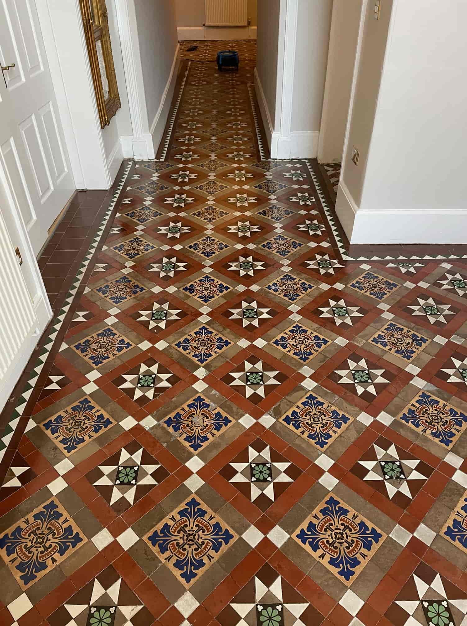 Victorian Hallway Floor After Restoration Shenstone Lichfield