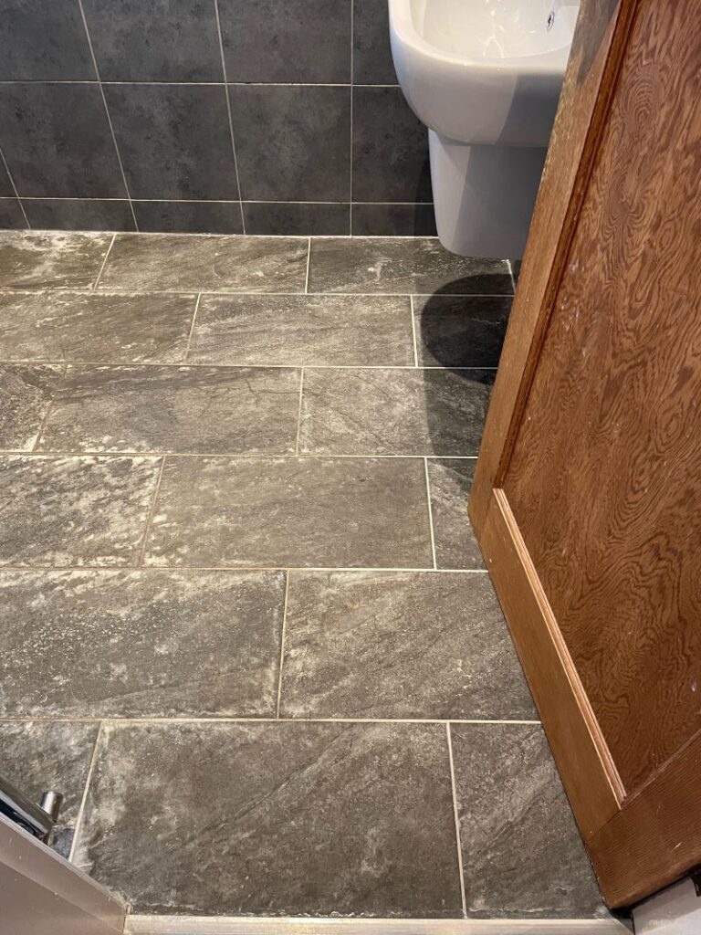 Slate Wet Room Tiles Before Cleaning Stafford