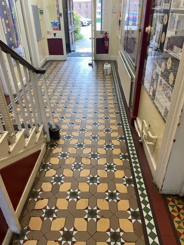 Victorian Hallway Floor Before Cleaning Lichfield Cathedral School